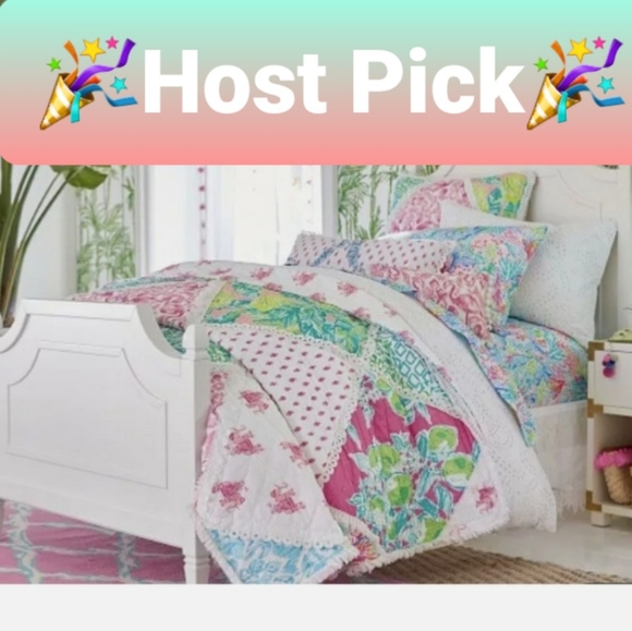 Lilly Pulitzer Pottery Barn Mermaid's Cove Full Sheet Set AND 1 MATCHING SHAM!! - Picture 2 of 15